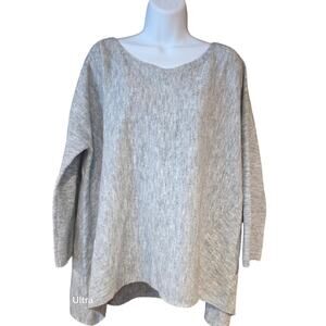 Grade & Gather light grey oversized, pullover cocoon sweater sz M/L‎